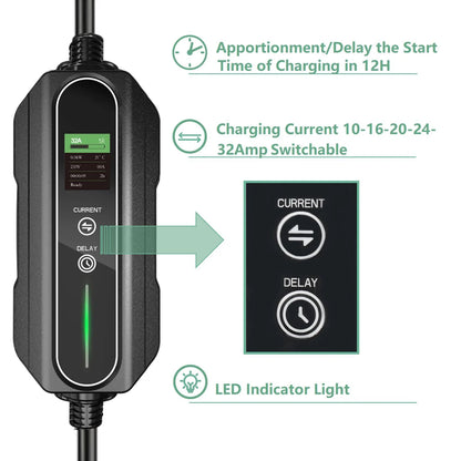 32A 7.2KW Portable EV Charger