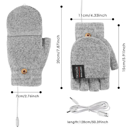 Heated USB Winter Gloves