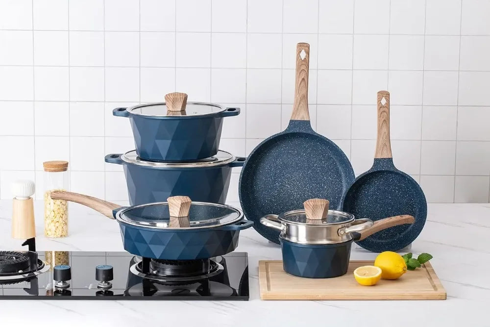 Nonstick Cast Aluminum Pots and Pans  Cookware Sets