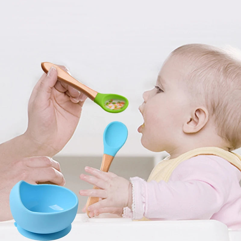 2 Pcs Baby Silicone Food Bowl