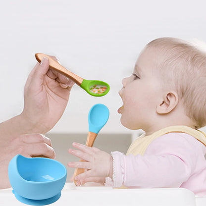 2 Pcs Baby Silicone Food Bowl