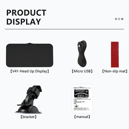 V41 GPS HUD Head Up Display Car Speed Windshield