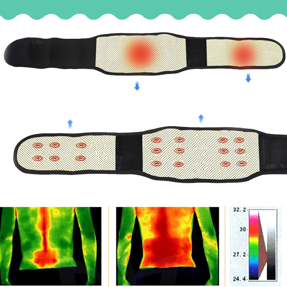 Self Heating Magnetic Therapy Back Support Belt