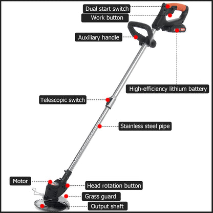 36V Electric Cordless Grass Trimmer