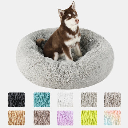 Dog Donut Big Large Round Plush Bed