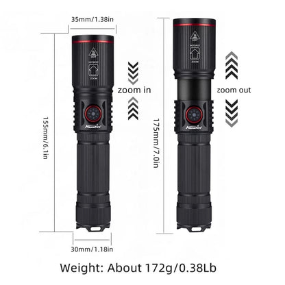 20W Zoom Round Beam LED High Power flashlight