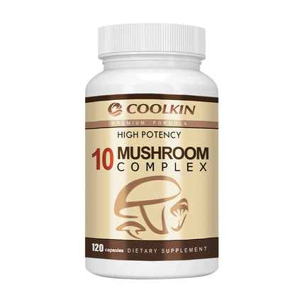 10 Mushroom Complex - Balances Mood, Immune Support- 120 Capsules