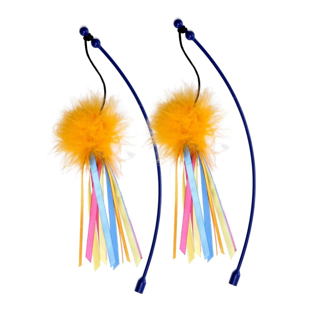 Cat Scratching Post with Interactive Spinning Wand Toys