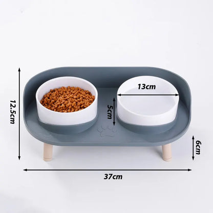 ABS Plastic Pet Water Food Double Bowls