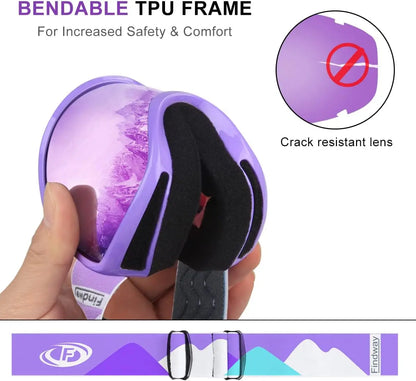 Anti-Fog 100% UV Protection Ski Goggles