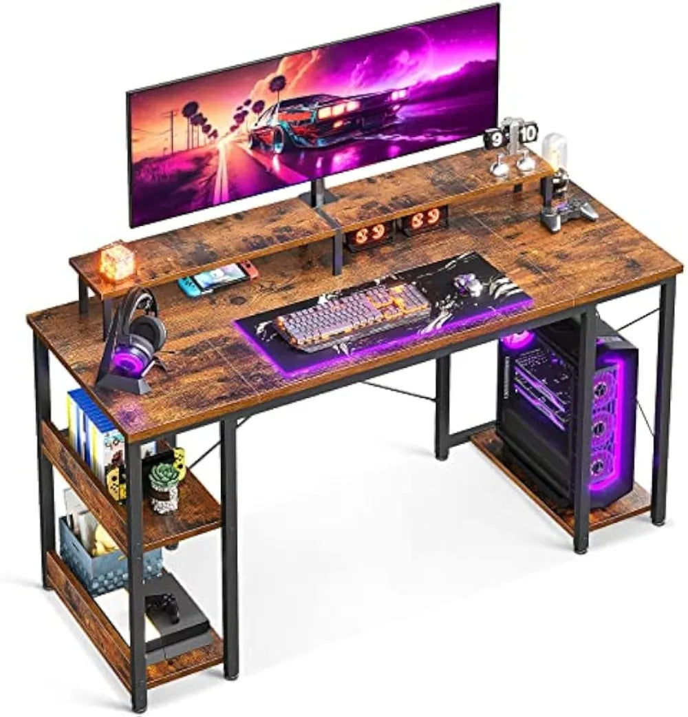 55 inch Computer Desk with Monitor Shelf