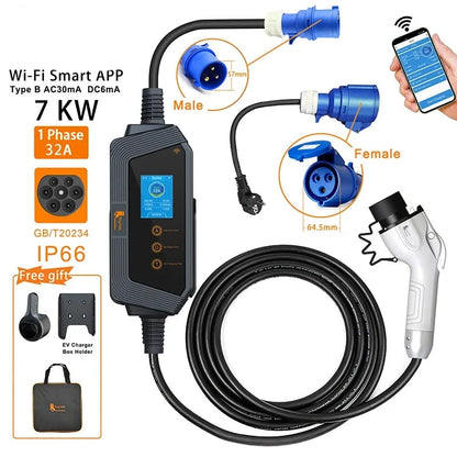 7KW 32A Adjustable EV Charger