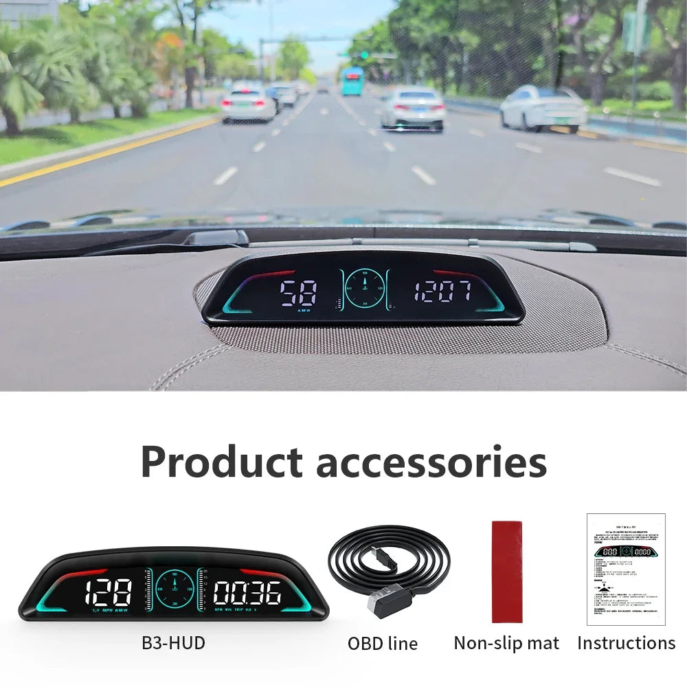 HD Smart Car HUD GPS Speedometer