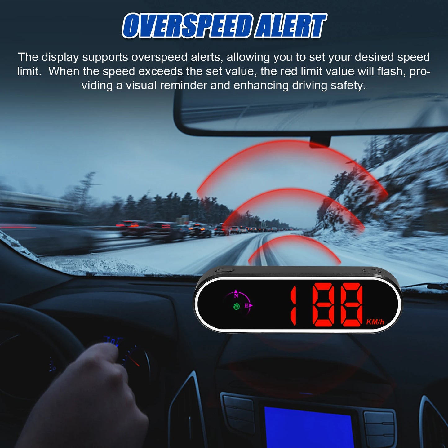 Car Headup Display GPS Digital Speedometer