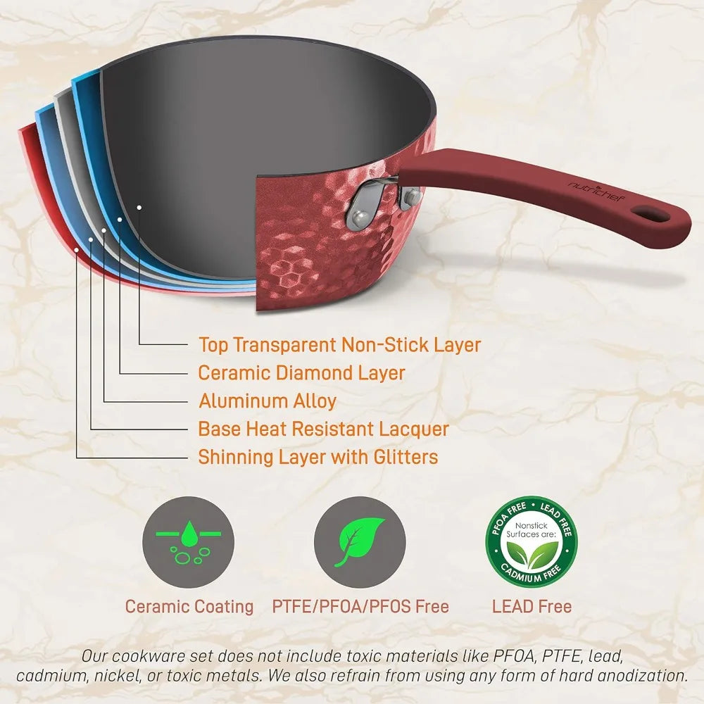 11-Piece Nonstick Kitchen Cookware Set