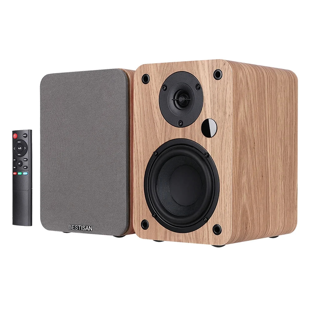 80W 2.0 HiFi Bookshelf Bluetooth Speaker