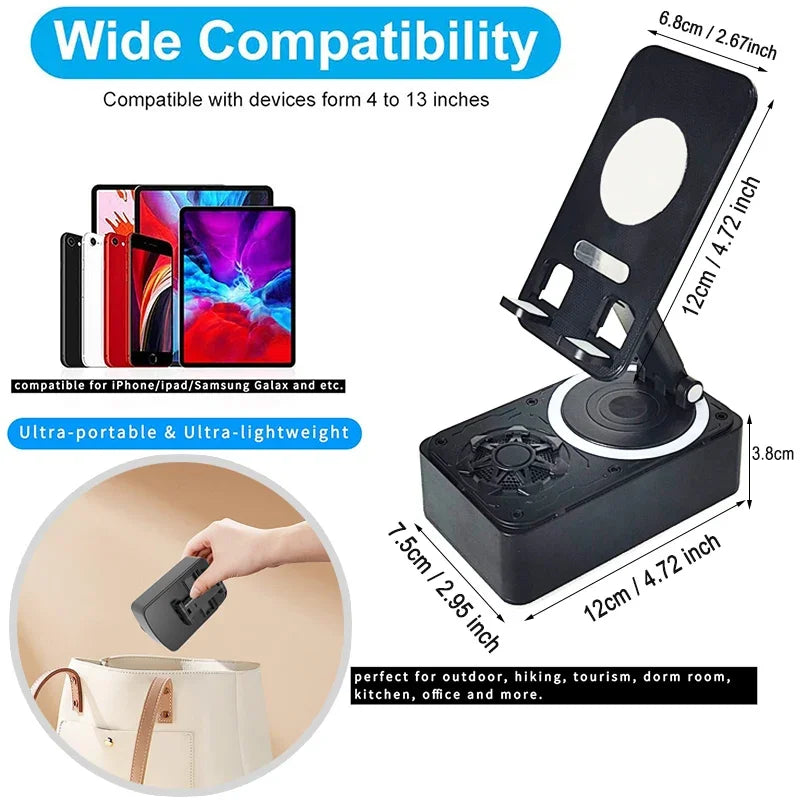 Bluetooth Speaker Cell Phone Holder Stand