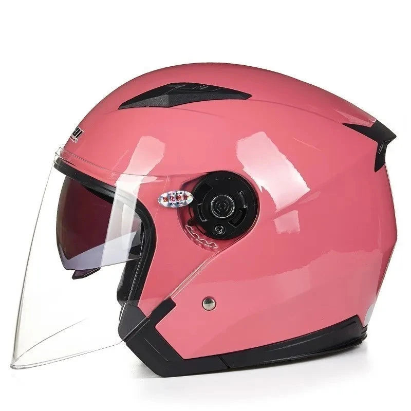 Double Lens Racing Half Helmet