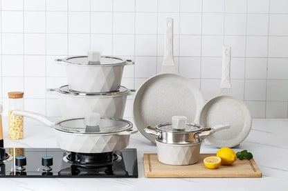 Nonstick Cast Aluminum Pots and Pans  Cookware Sets