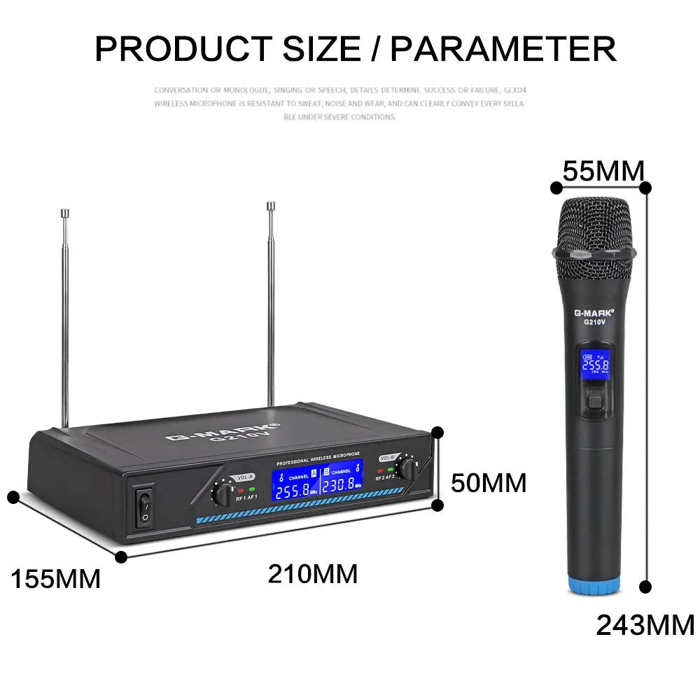 Wireless G-MARK G210V Professional Microphone