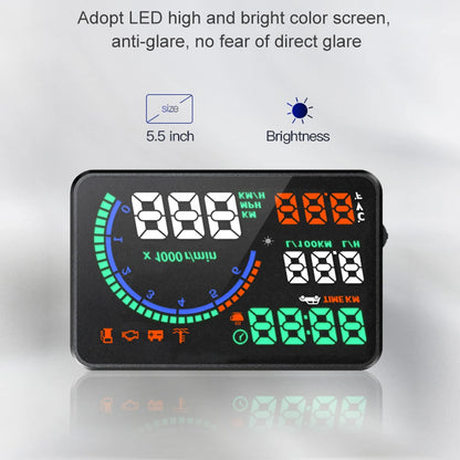 i9 Hud Head Up Display Car Windshield Digital Speedometer