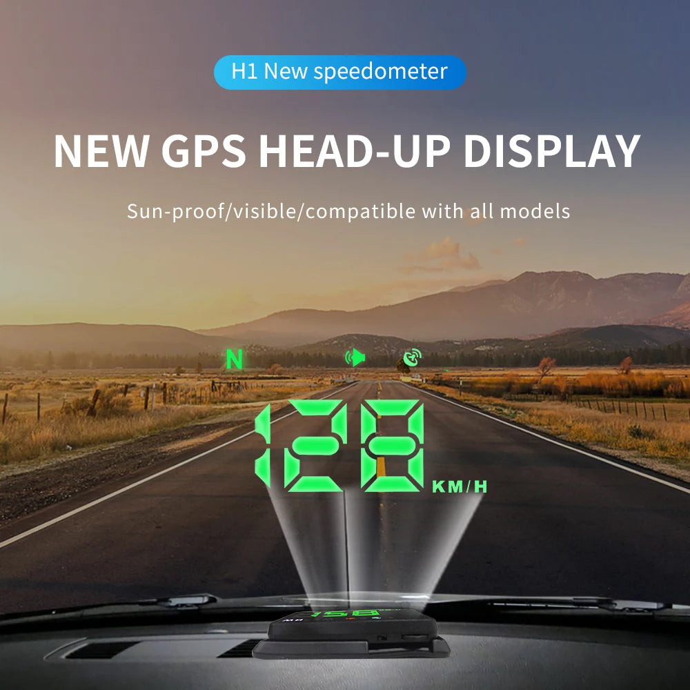 H1 HUD Head-up Display Car GPS Digital Speedometer