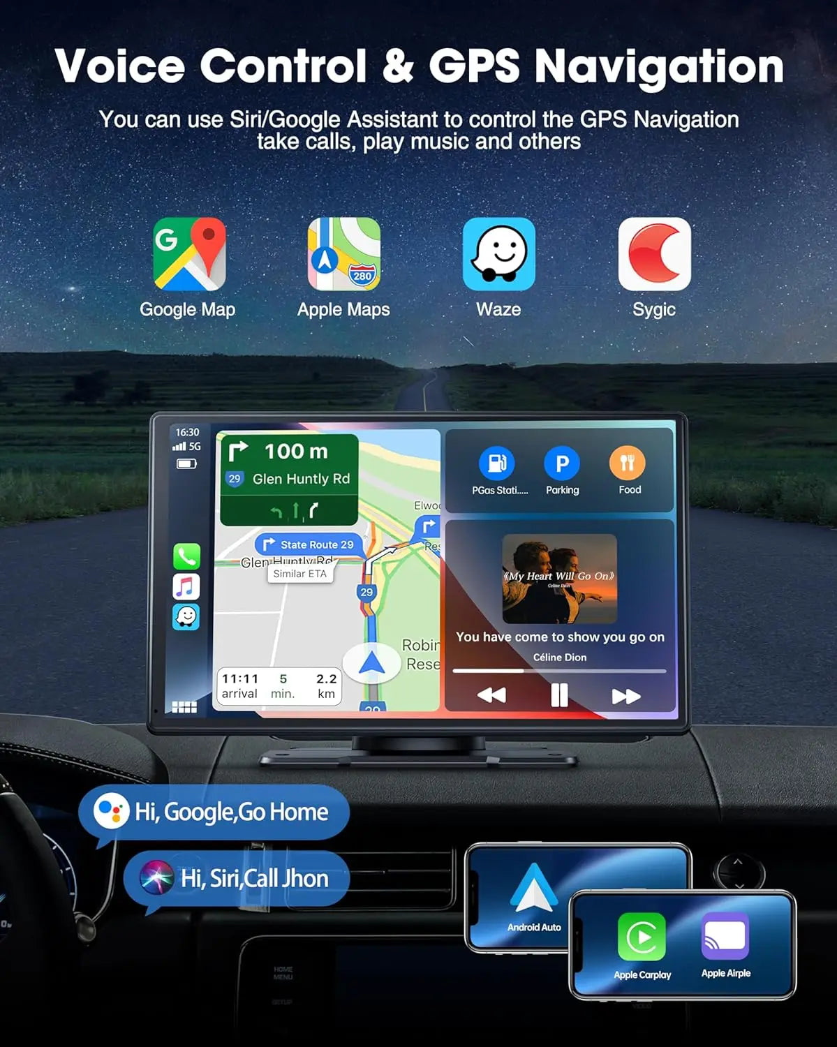 9inch Apple Android Car GPS Navigator