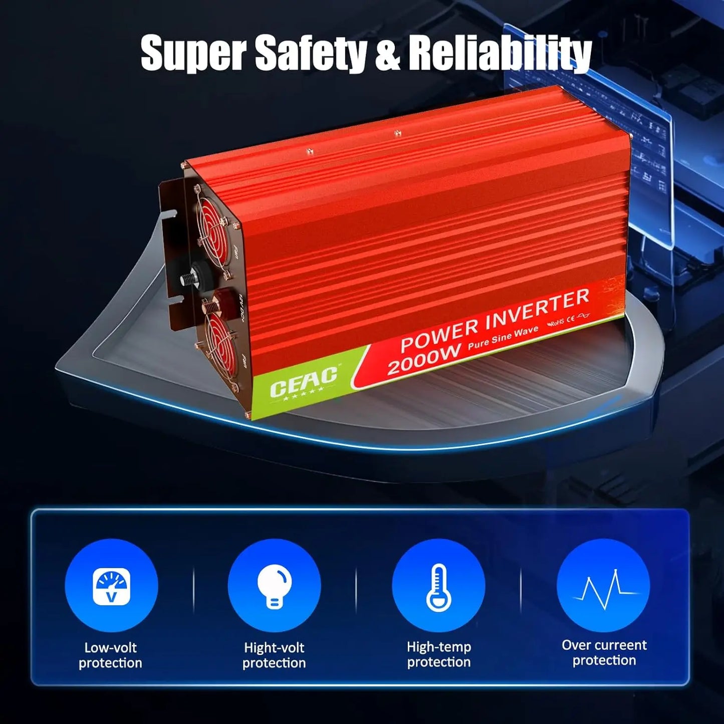 2000 Watt Pure Sine Wave Power Inverter