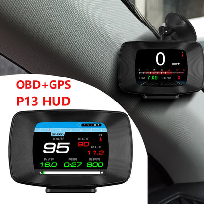 HD P13 OBD2 GPS HUD Car Head Up Display Digital Speedometer