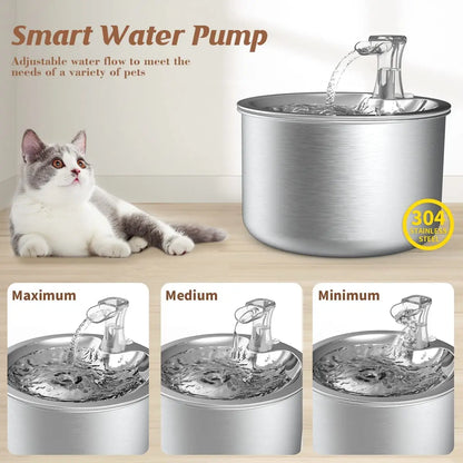 2L fully stainless steel  cat water fountain