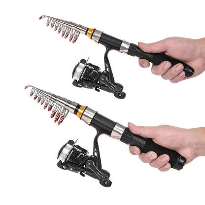 2.1m 2.3 m Telescopic Fishing Rod Reel Lure Combo Kit
