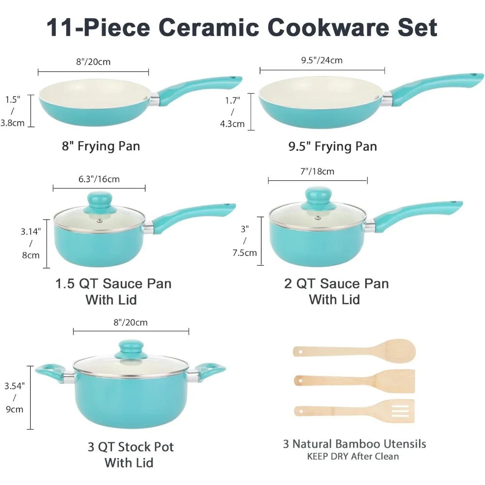 11pcs Pots and Pans Set