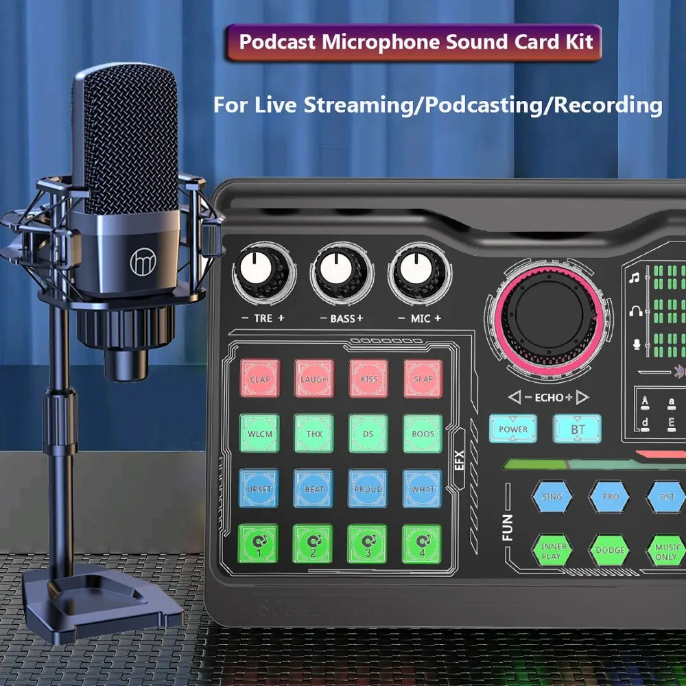 Professional  Sound Card Kit Microphone