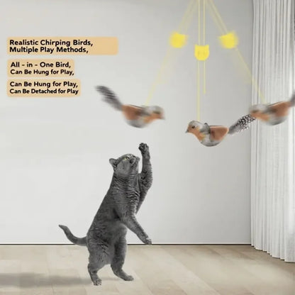 Interactive Touch-Activated Flapping Bird Cat Toy