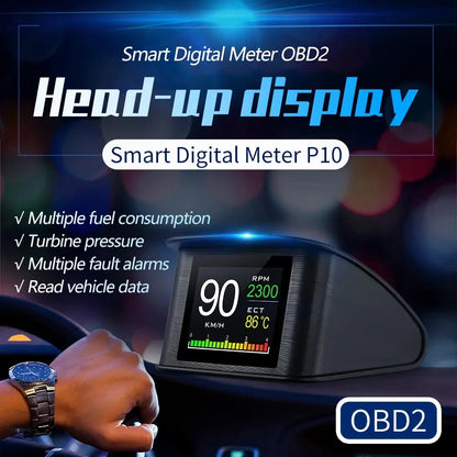 Universal Digital HUD Car Overspeed Alarm Clock