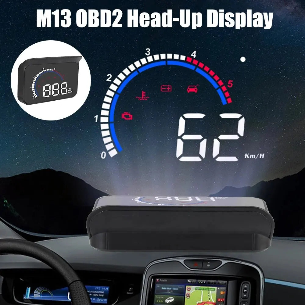 M13 HUD Car Head Up Display Windshield Speedometer