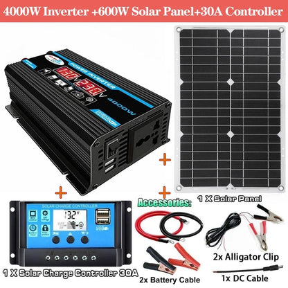 4000W 12V to110V/220V Solar Panel