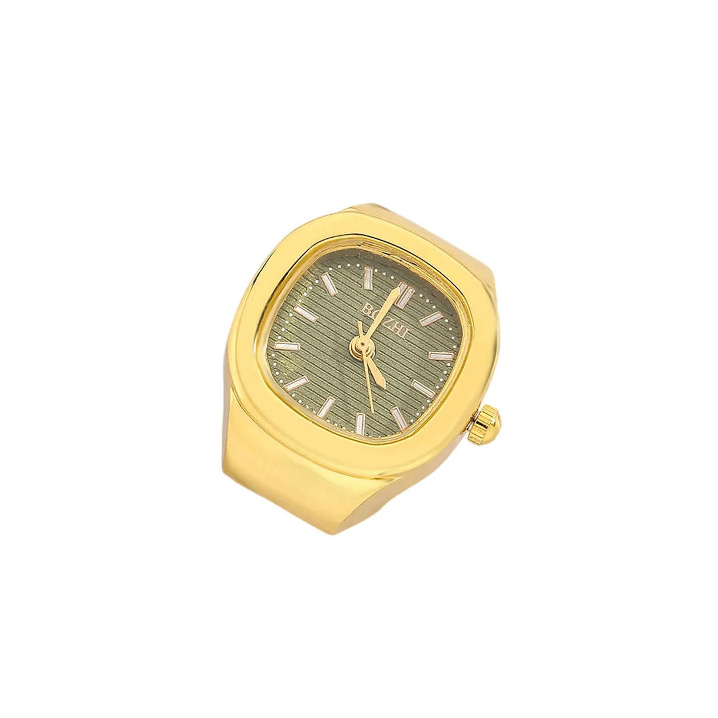 Creative finger ring watch mini quartz watch adjustable time watch ring simple stylish punk watch ring personalized mini clock