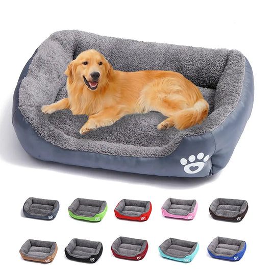 Pet Dog Square Plush Bed