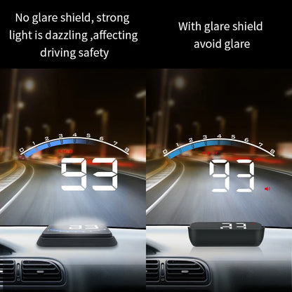 M6S HUD Car Head Up Display OBD2 Speedometer