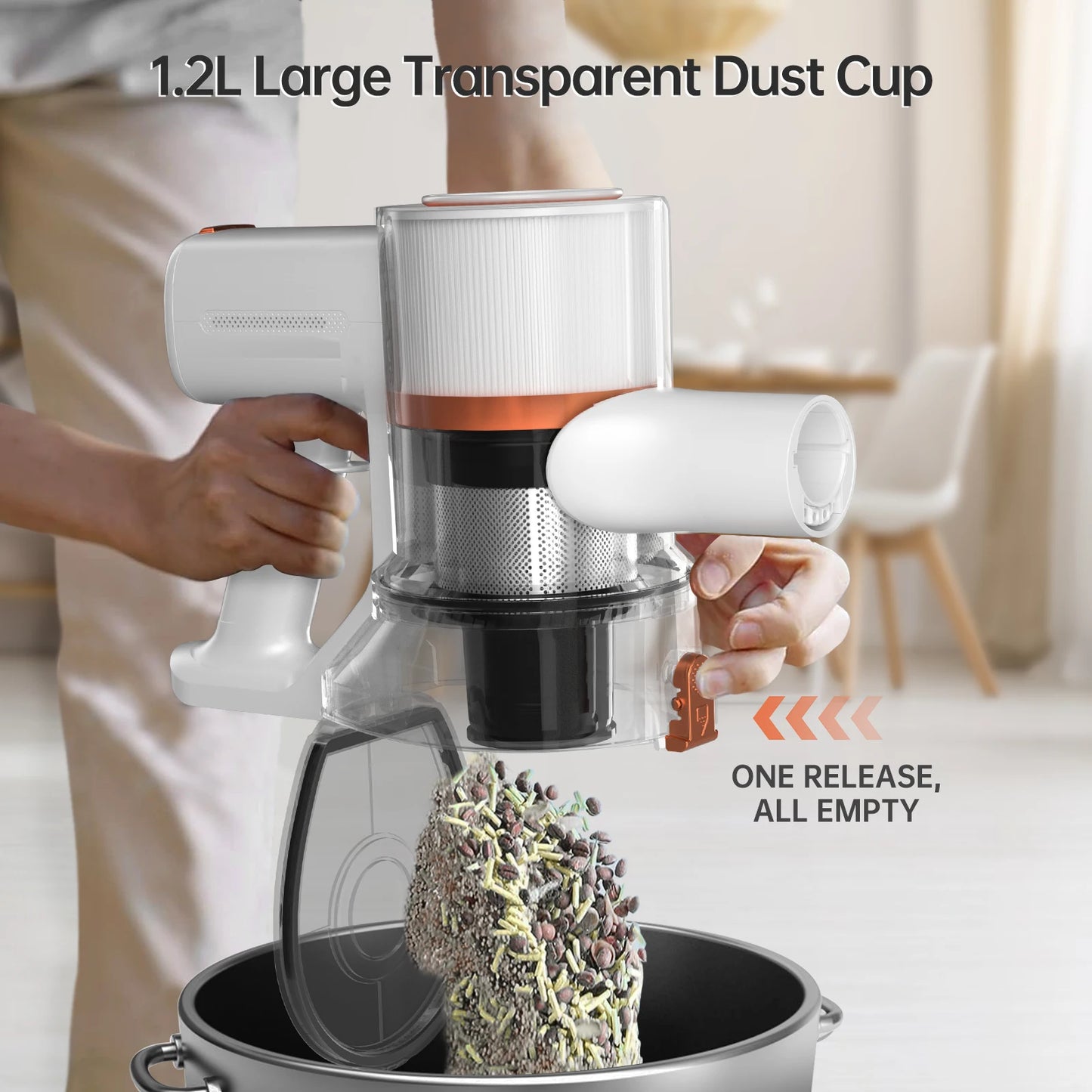 FABULETTA Cordless Vacuum Cleaner, 29Kpa Powerful Suction, 8 in 1 Lightweight Stick Vacuum Cleaner for Pet Hair & Hard Floor