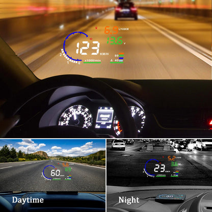 HUD Car Digital Windshield Speed Speedometer