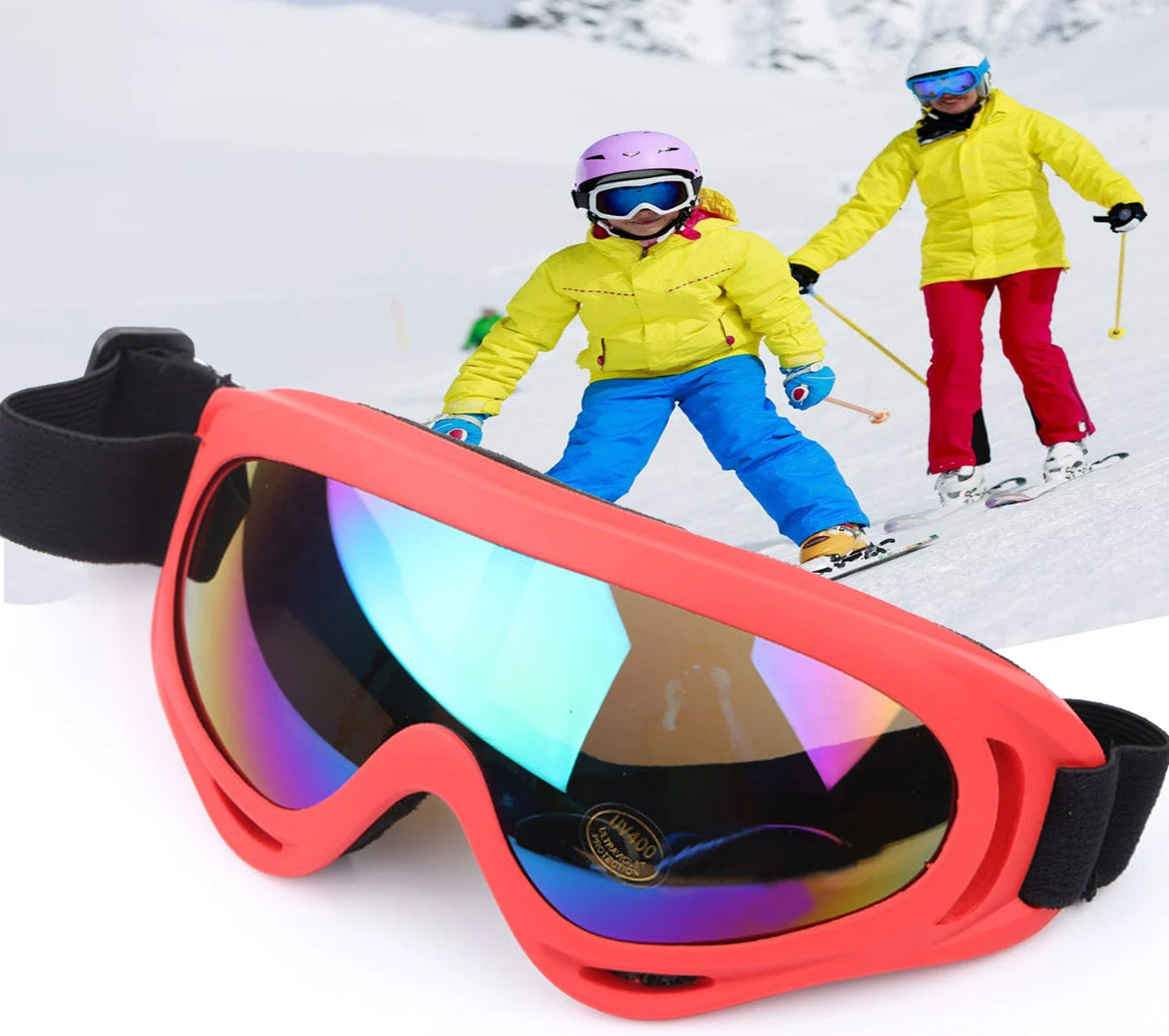 Colorful frame multi-color ski goggles