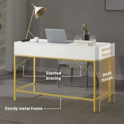 39.4 Inch Vanity Desk with 2 Drawers