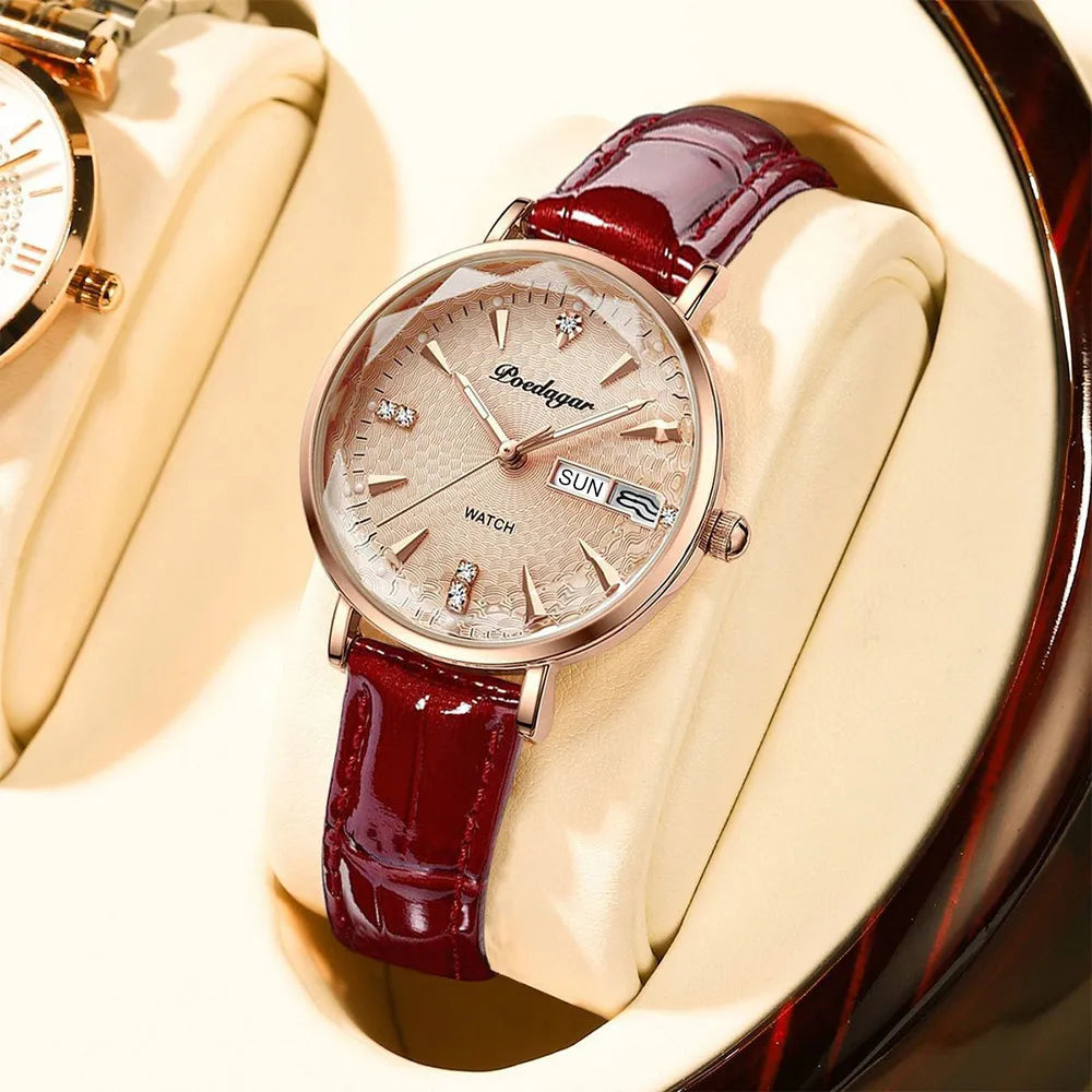 Female Luxury Fashion Leather Wristwatch