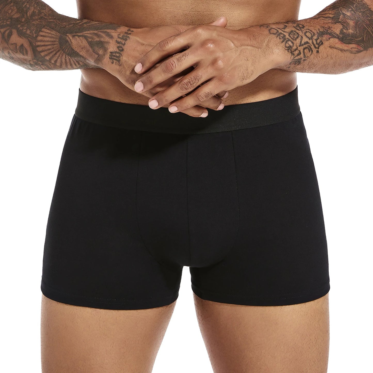 6PCS Black Boxer Shorts for Men