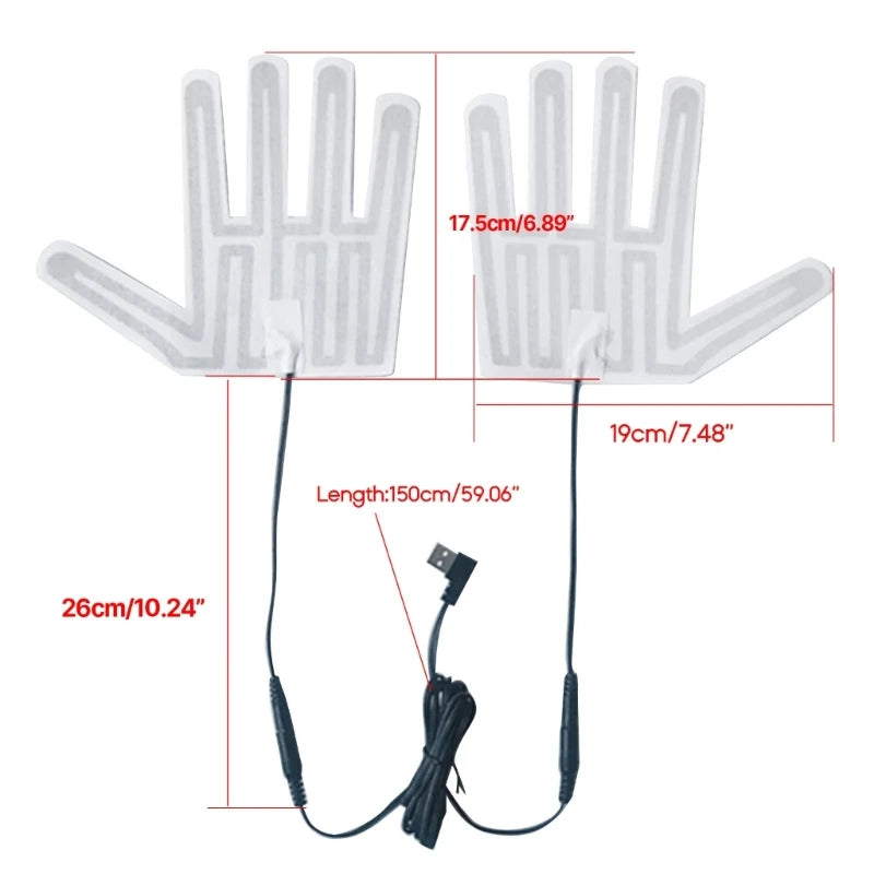 Portable USB Heated Gloves Set