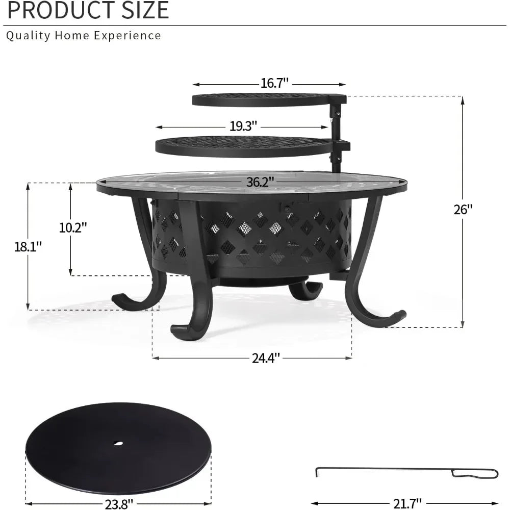 Outdoor Wood Burning Fire Pit