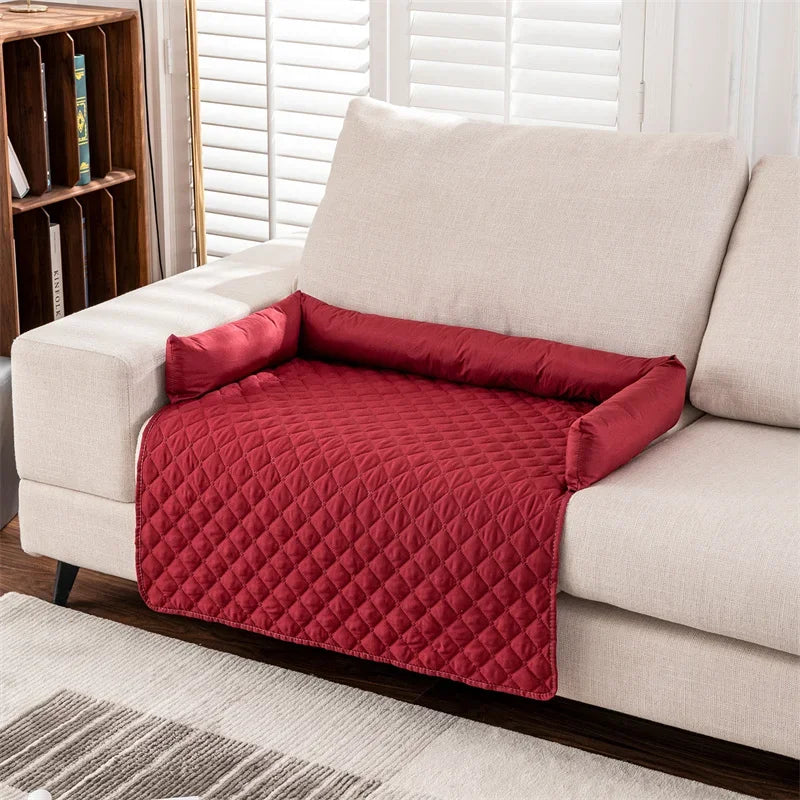 Plaid Waterproof Dog Sofa Bed