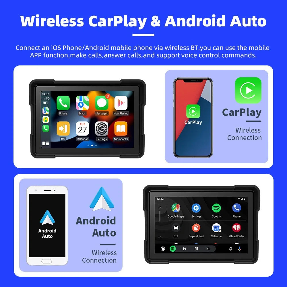 Car Motorcycle Waterproof Bluetooth GPS Navigation